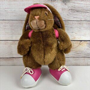 VTG Plush Creations Mama Bunny Rabbit Baby Backpack Visor Sneakers